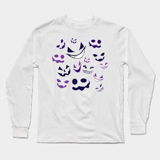 Spooky Faces Long Sleeve T-Shirt